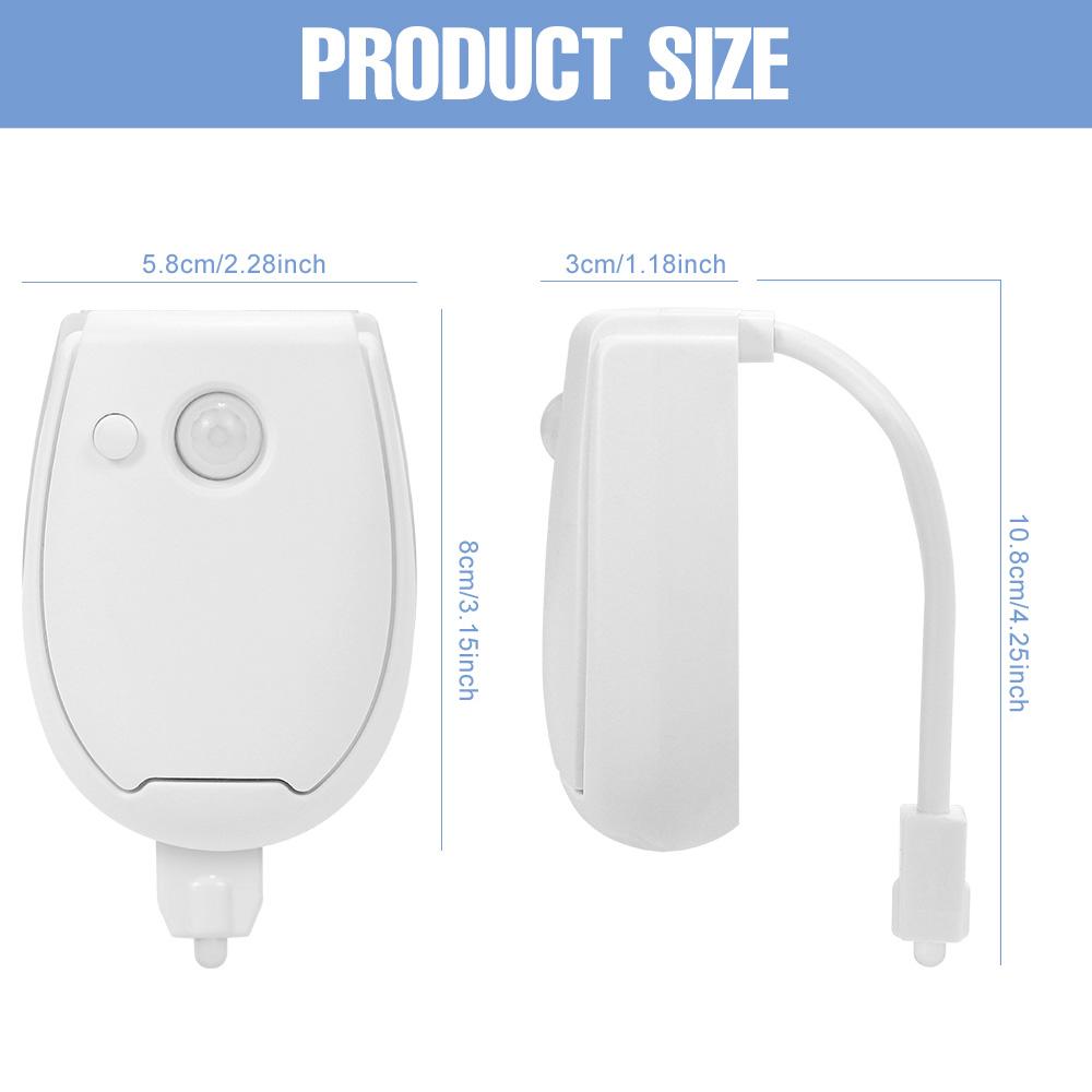 RGB LED Toilet Bowl Lamp PIR Smart Motion Sensor Night Lights AAA Battery Powered For Washroom Bathroom WC Toilet Seat Backlight