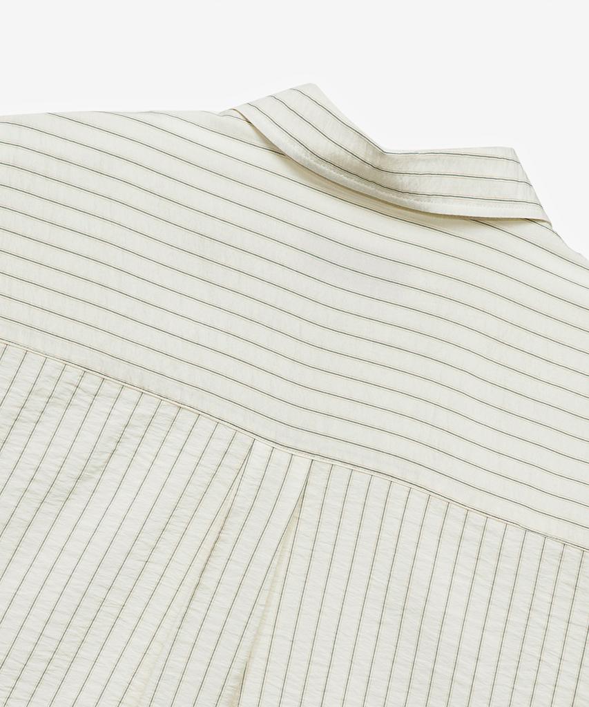 MINDBRIDGE [On] Striped Overfit Cream Short Sleeve Shirt