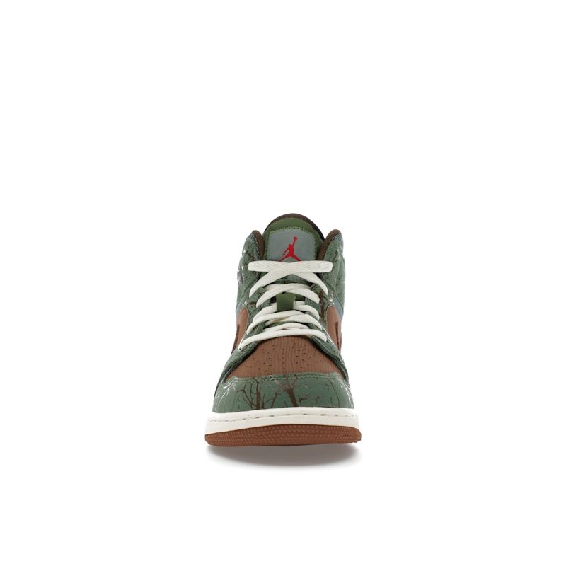 Air Jordan 1 Mid GS Treeline Archaeo Brown Treeline Coconut Milk Light Olive FQ8101-200