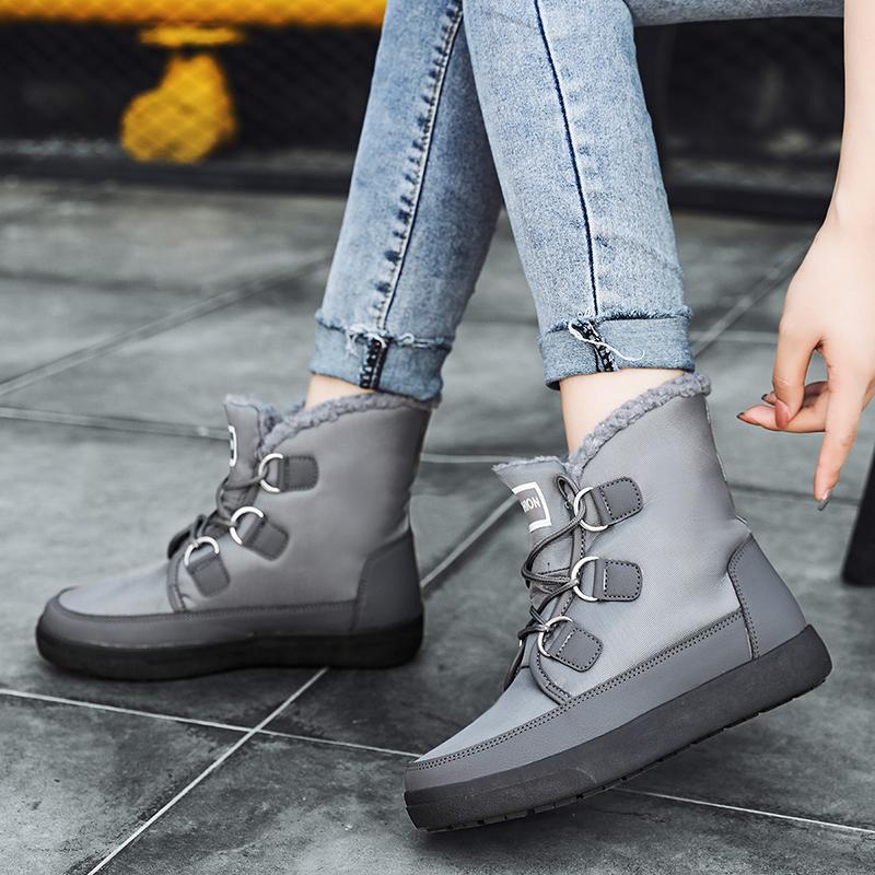 Обувь для мужчин Зимние теплые ботинки для отдыха на природе Нескользящая платформа Альпинистская обувь Удобные рабочие ботинки по щиколотку для мужчин