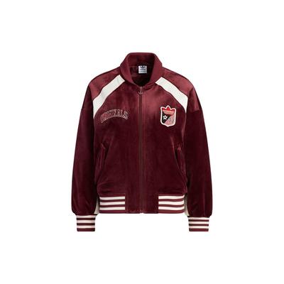 Оригинальная хлопковая куртка на молнии с вышивкой логотипа и вышивкой трилистника, женская верхняя одежда бордового цвета HY4180