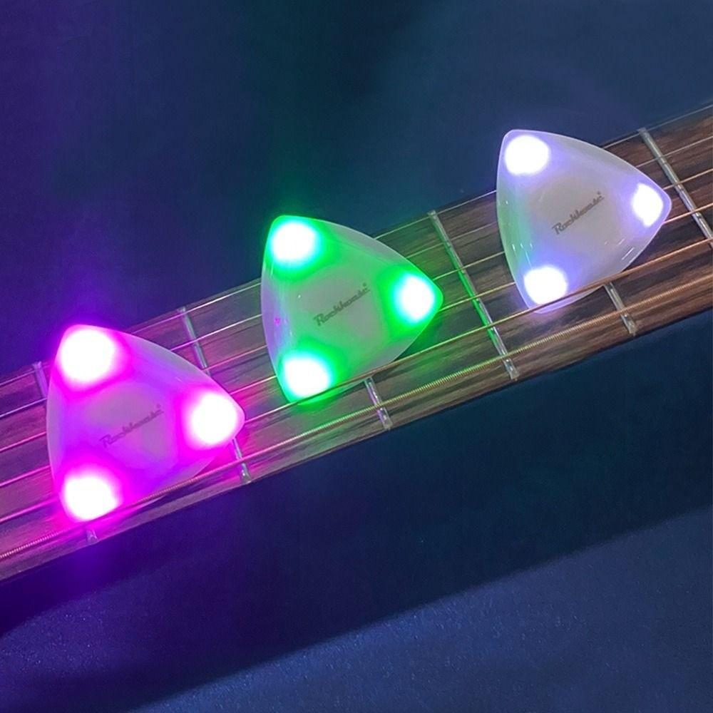 Multicolors Glowing Acoustic Guitar Picks Plectrum Ukulele Picks Electric Guitar Part Accessory