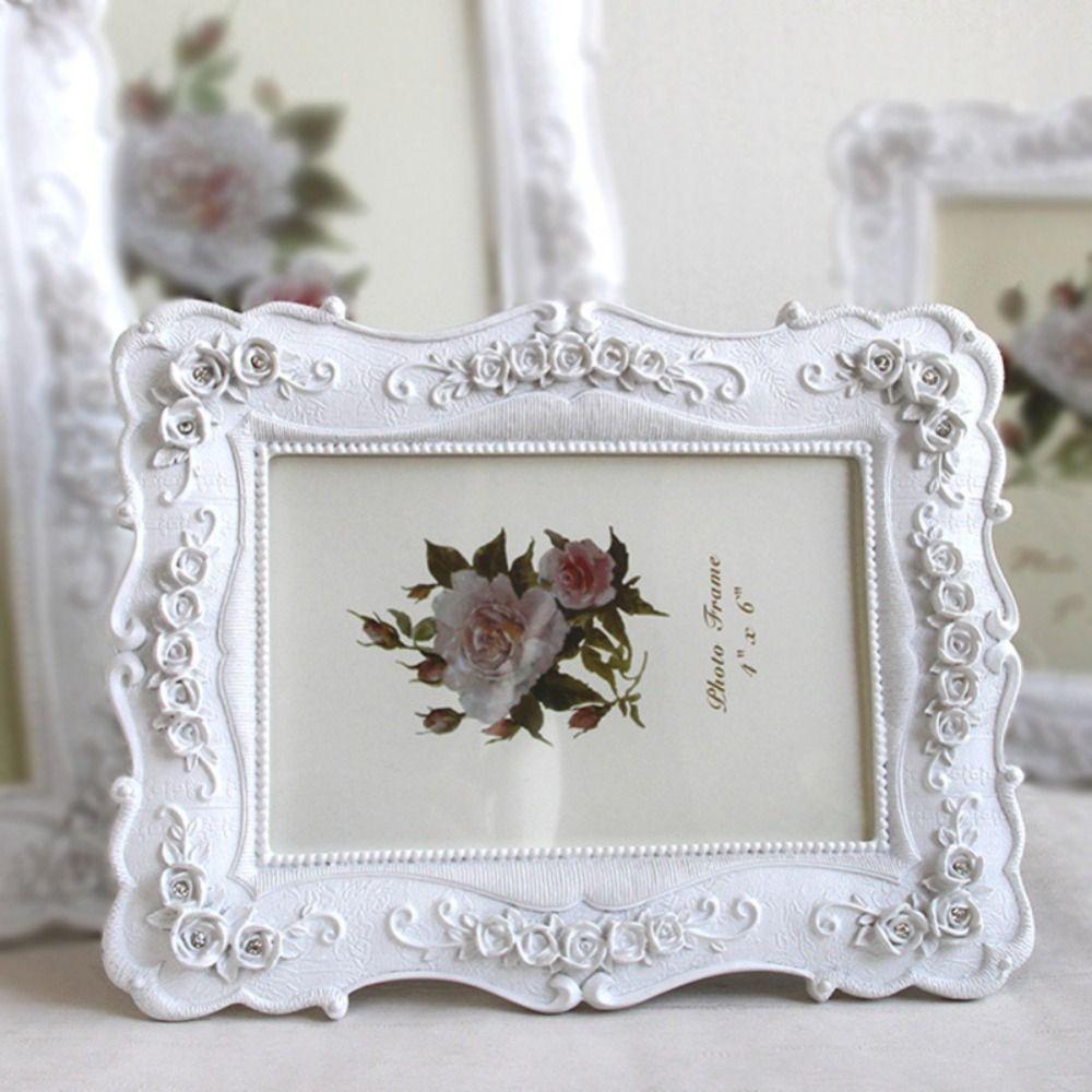 Delicate Shape Wall Hanging Photo Frame DIY Photo Display Stand White Photo Frame Display Photo