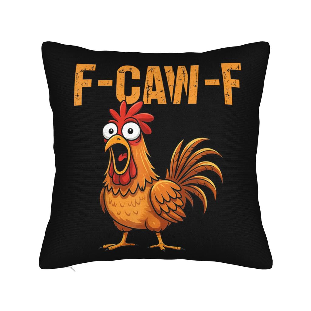 FCawF Meme Square Pillow Case Funny Black Bird Moon Cushion Cover Novelty Polyester Decor Pillowcase for Home 45x45cm