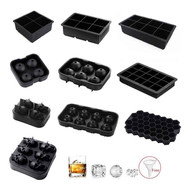 Silicone Skull Ice Cube Tray – Four-Connected Creative Halloween Mold