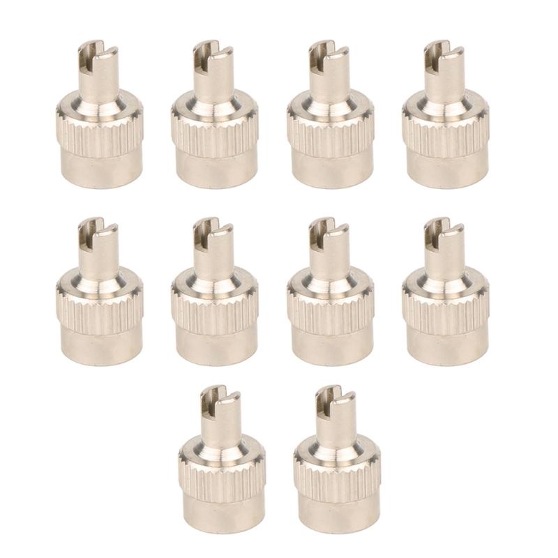 10Pcs Car Motorcycle Tire Valves Caps Tire Valves Stem Caps Copper Slotted Head Stem Cover Road Bike Part Enduring