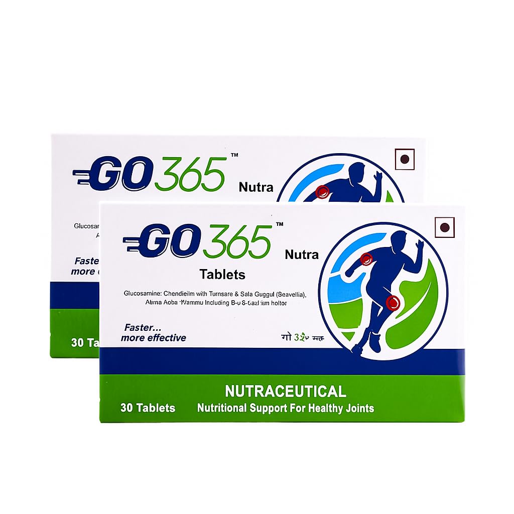 Ведистри Аюрведические таблетки Go365 Nutra с куркумой, витаминами C, E, D3 и Салаи Гуггул для поддержания здоровья суставов | Облегчение боли, хрящ