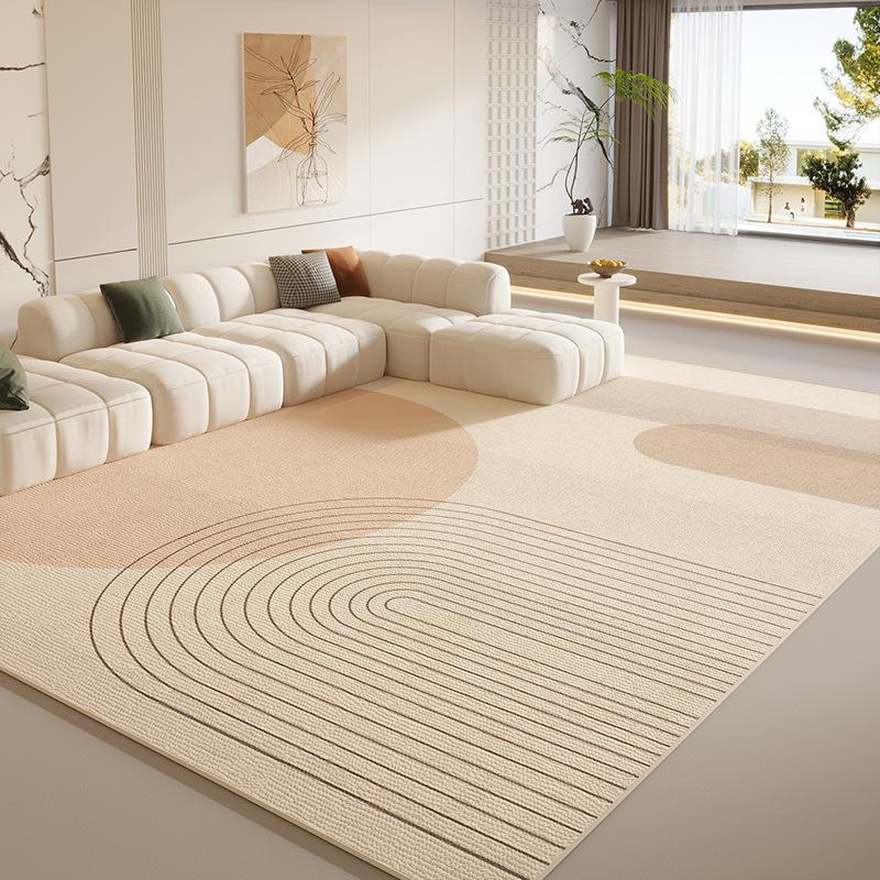 Cream Wind Living Room Carpet Sofa Coffee Table Floor Mat Bedroom Room Household Carpet Stain Non-Slip Resistant Washable