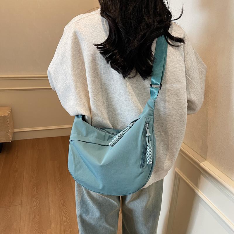 Сумка хобо женская сумка через плечо большая вместительная сумка через плечо однотонная спортивная сумка