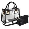 Women Waterproof Transparent Shoulder Bag 2 In 1 Jelly Handbag