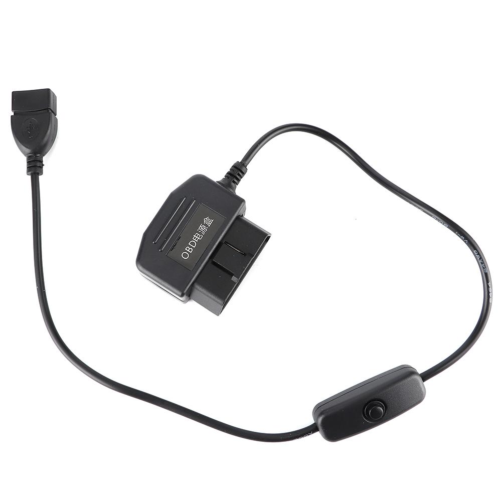 18,7-дюймовый OBD2 USB-кабель для зарядки, 16-контактный разъем, зарядное устройство для автомобильной GPS-камеры видеорегистратора