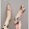 Summer Fashion New Soft-soled Flat Shoes Retro Pointed Shoes Flat Print Elegant Casual Daily Women Shoes Moccasine Zapatos