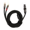 XLR Female To Dual 2 RCA Male Cable 3 Pin Noise Shielding Gold Plated Plugs XLR To Double RCA Y