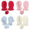4T Polar Fleece Easy-On Baby Toddler Lanyard Mittens Boys Girls Gloves Fleece Lined Kids Mittens