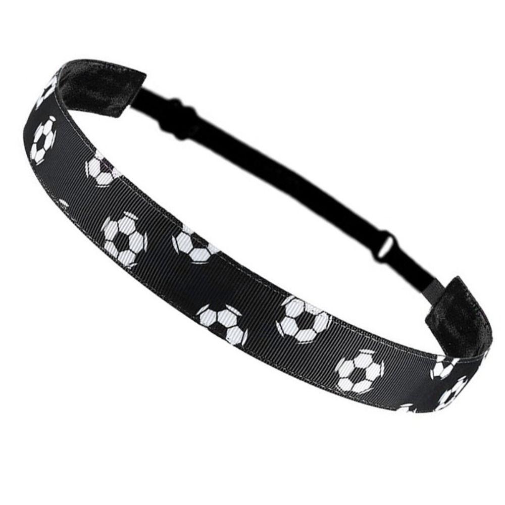 1pcs No Slip Sports Sweatband Football Printed Yoga Hair Band New Football Headband Girls
