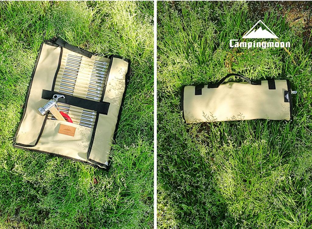 Сумка для хранения колышков из парусины CAMPING MOON, чехол для хранения колышков, чехол для колышков, сумка для колышков, можно одновременно хранить молоток и колышек, макс. 35 см, совместима с B-135
