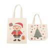 Christmas Gift Bags Cartoon Santa Claus Elk Christmas Tree Tote Canvas Bag Large Capacity Holiday Shopping Bag Happy New Year