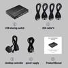 KVM-переключатель 4x4 USB 3.0 2.0 Переключатель Селектор Коробка 4 порта Общий доступ 4 устройства для ПК Ноутбука Клавиатуры Мыши Сканера Принтера USB-хабы