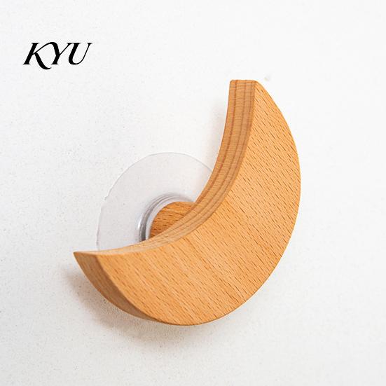 Adhesive Wood Hangers Wooden Wall Hook, Cartoon Decorative Space Saving Hanger, Modern Organizers Two Installation Ways Organizer for Bedroom