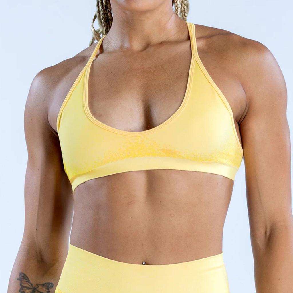 Seamless High Elastic Yoga Bra With Floral Jacquard For Fitness And Running