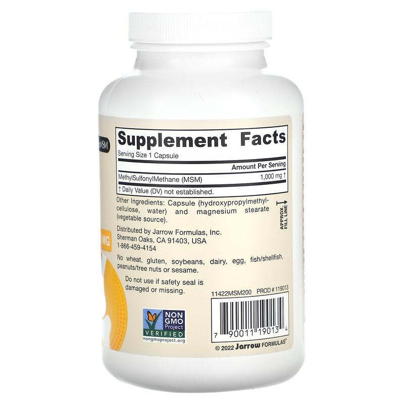 Vegan MSM, 1,000 mg, 200 Veggie Capsules