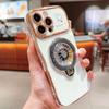 Чехол для iPhone 16 Pro Max с гальваническим покрытием, дизайн-гироскоп, подставка, мягкий ТПУ чехол для телефона