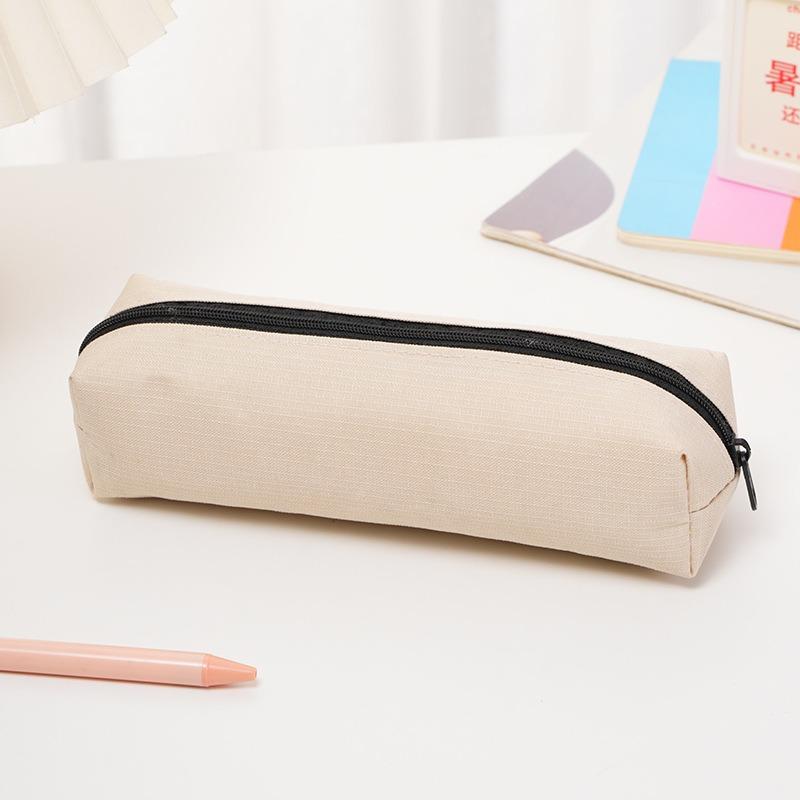 1pc Small Solid Simple Zipper Pencil Case Mini Pen Bags Stationery for School Office Suppliers