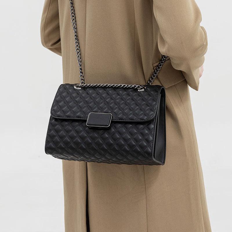 Наплечная сумка женская сумка высококачественная цепочка маленькая квадратная сумка модная универсальная сумка-мессенджер большая вместимость для поездок на работу женская сумка