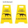 Смешная табличка «Кошачья рвота» с мини-шваброй для уборки, новинка-кляп, предупреждающая табличка «Осторожно, рвота», подарки, предупреждающая табличка, украшение, подходит для владельцев домашних животных