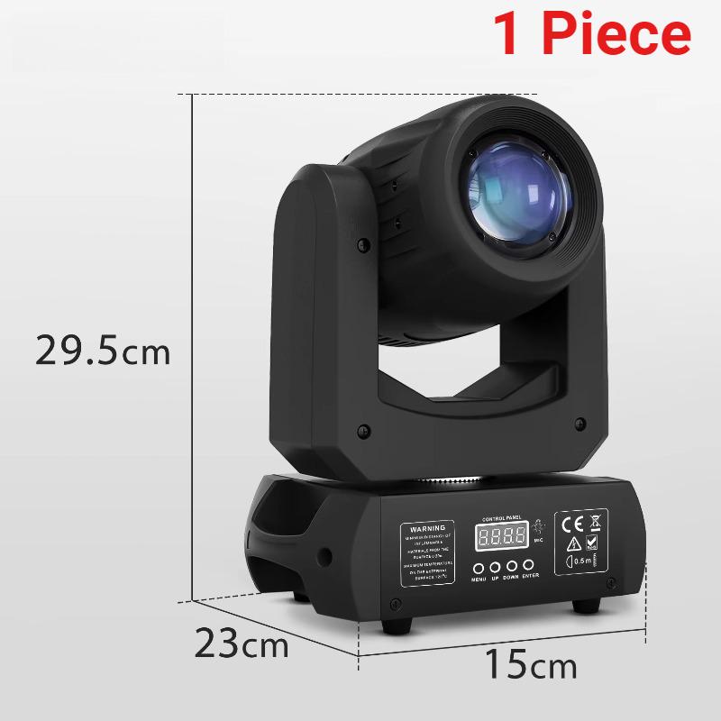 100W LED Lyre Beam Moving Head Light | Sound Activated & DMX Control, Includes Flight Case for DJ/Disco/Wedding/Bar Stages