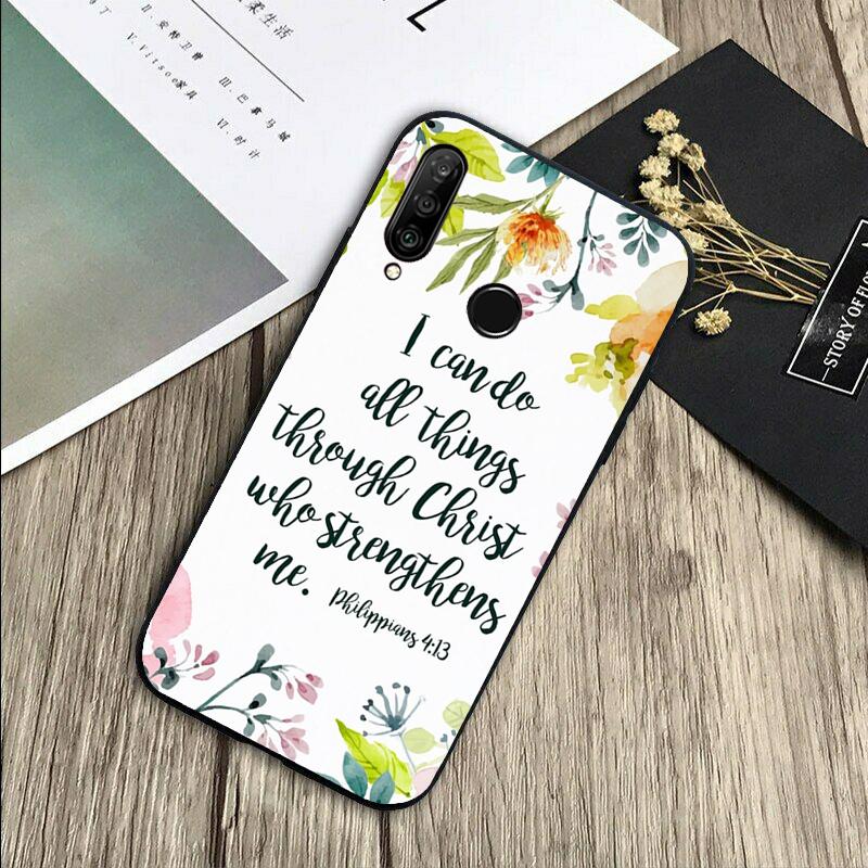 Библейский стих Иисус Христос Христианский Для Huawei Nova 11 9 10 SE Y70 Y60 Y90 Y61 Y91 Y73 Y72 12i 11i 8i P30 P40 Lite P60 Pro Чехол