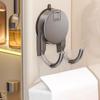 Press Type Suction Cup Double Hook Wall Organizer Door Back Clothes Hook Key Clothes Hook  Bathroom