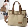 Multi-pocket Casual Canvas Bag with Large Capacity, Korean Style, Light Luxury, Versatile Messenger Bag, Commuting Shoulder Bag