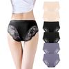 [SunnyMoon] шорты женские [Набор из 6 дисков] бесшовное милое бикини сексуальное нижнее белье для гонок Высокая воздухопроницаемость хлопковое нижнее белье эластичные брюки дезодорант