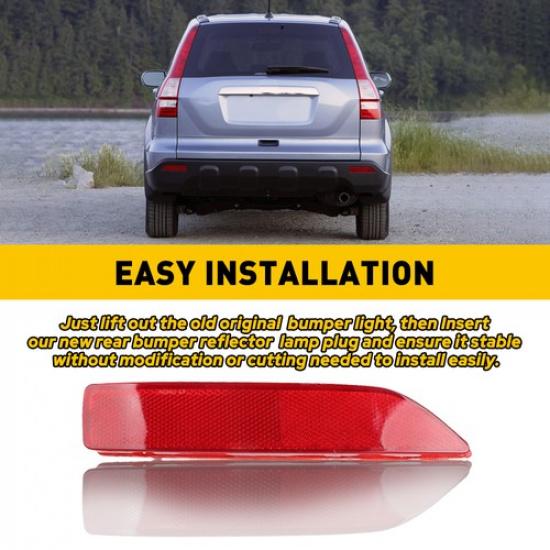 Right Side Rear Red Bumper Reflector Marker Light Case Fit Honda 2007-2009 CRV