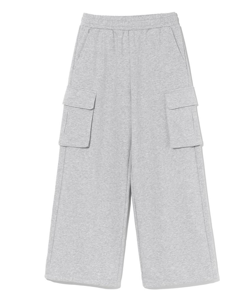 RAYFIKERS Cargo Wide Sweatpants Mq6Pu182_Melange Grey