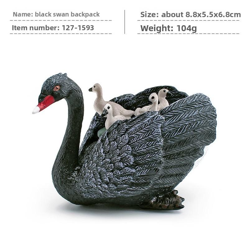 Realistic Figures Animal Model With Ducks Rooster Swans For Decorative Display