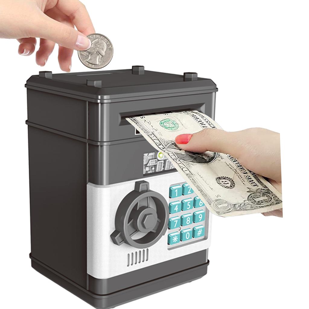 Kids Money Bank, Electronic Password Piggy Bank Mini ATM Cash Coin Money Box for Kids Birthday Toy for Children ATM Banks Box