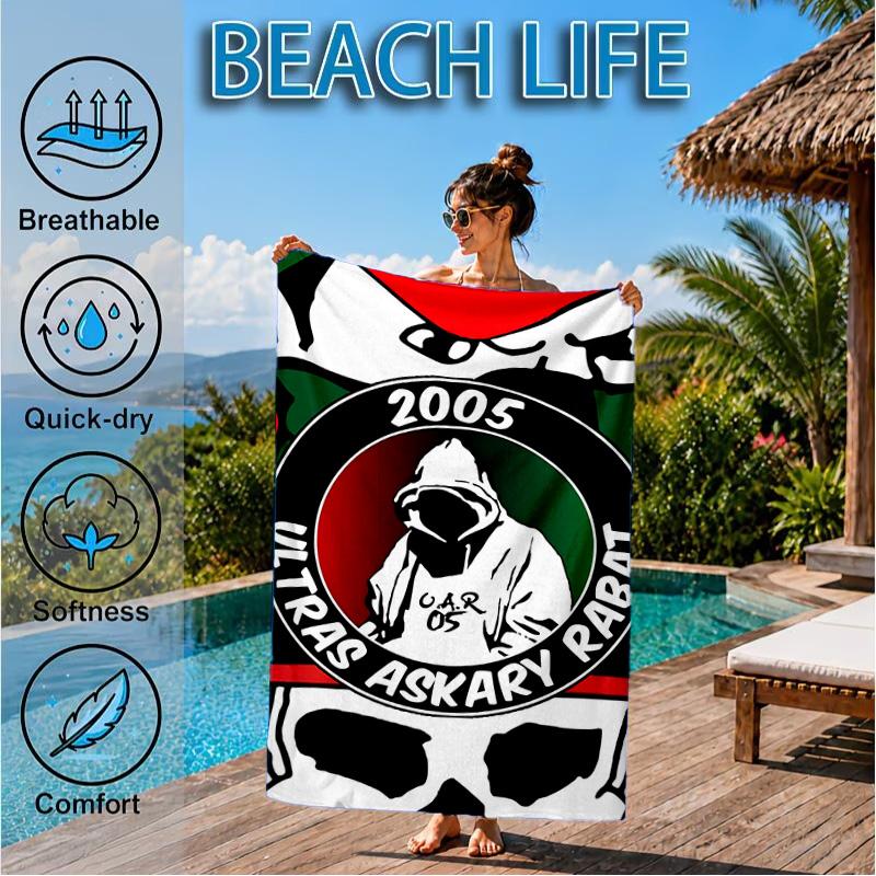 Ultras: Passionate Supporters United Beach Towel, Quick-drying, Easy to Care for, Suitable for Both Fitness and Beach Vacations,Sports Essential