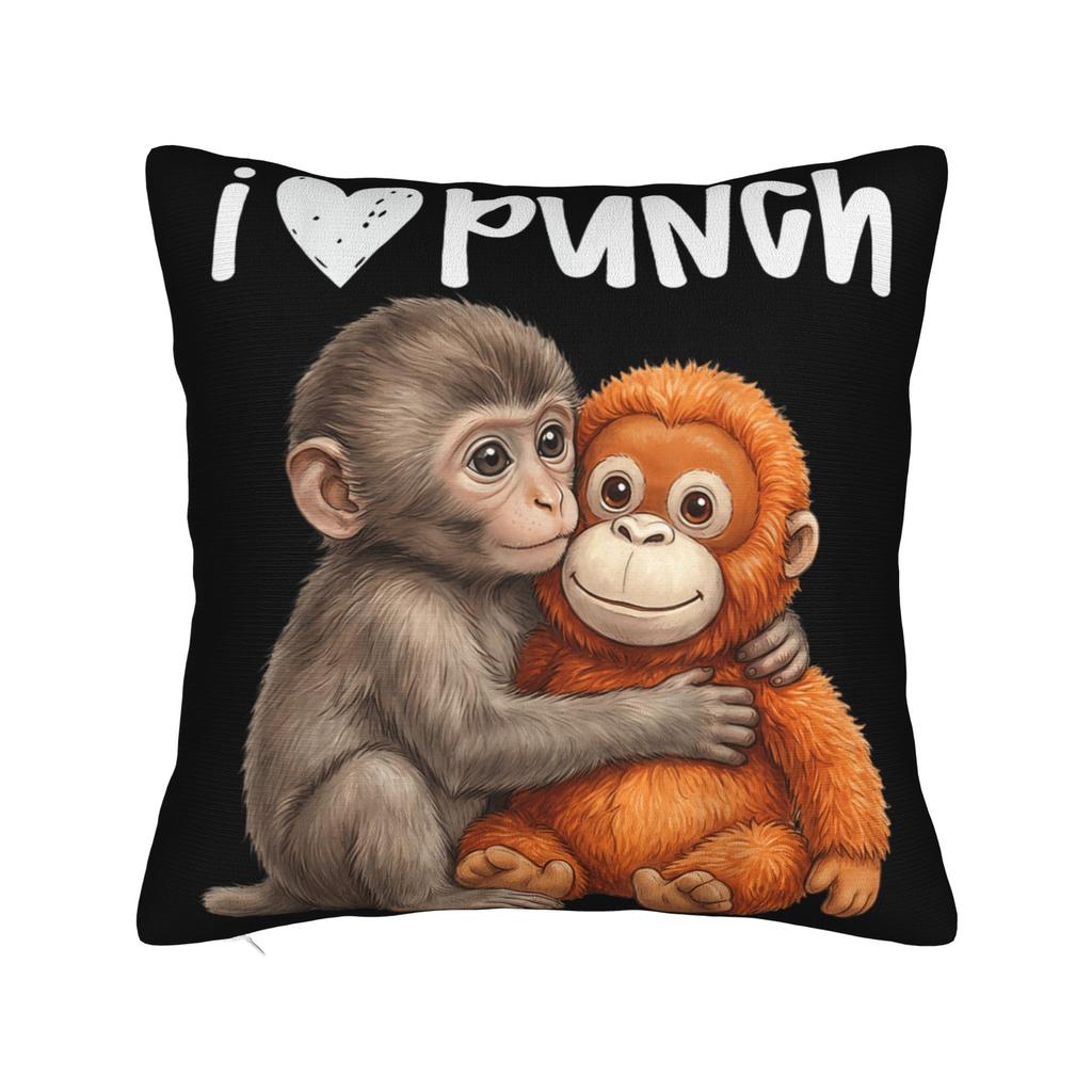 Baby Monkey Punch I Love Punch Pillow Cover Novelty Pillow Case For Sofa Home Decoration Design Pillowcases Gift