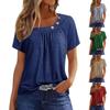 Летние топы для женщин, однотонные женские топы с круглым вырезом и короткими рукавами, удобные женские топы, футболки