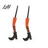 Outdoor Flower Pot Decor 1 Pair Witch Legs Planter Decorations Plastic Leg Insert Durable Accessory Ornaments Halloween Decoration for Indoor Potted