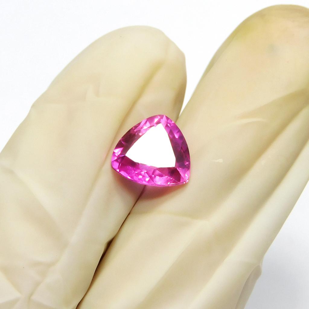 Natural Pink Ruby Trillion Cut 3.10 Ct Jewelry Making Loose Gemstone