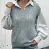 Autumn Women's V-neck Solid Color Sweater Vest