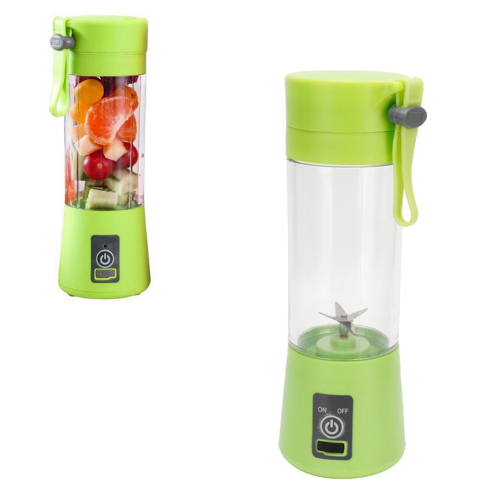380ml Portable Electric Juicer Automatic Fruit Juice Maker Blender USB Charging for Home Green
