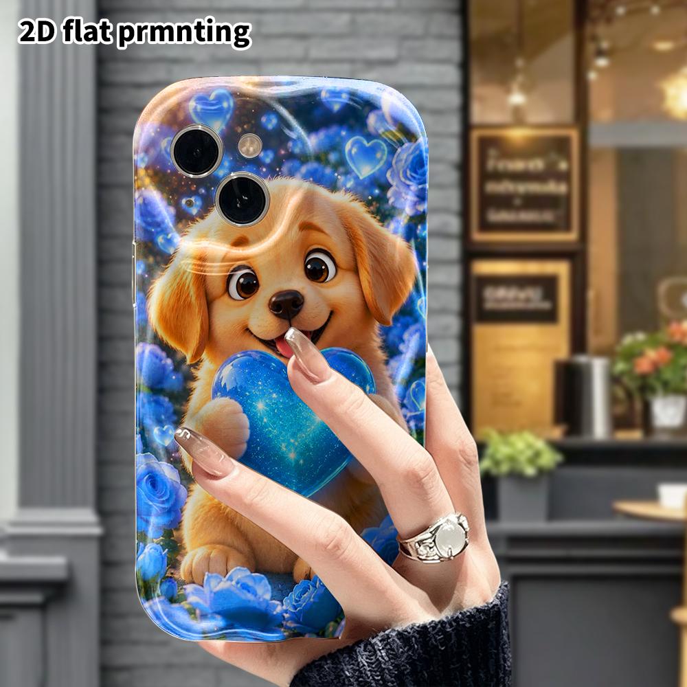 Phone Case: 2D flat, suitable for iPhone 18 17 16 15 14 13 12 Pro protective case, phone decoration, blue rose sea, perfect Christmas and Halloween ho