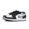 Jordan Air Jordan 1 износостойкие нескользящие низкие винтажные баскетбольные кроссовки мужские Черный Белый Зеленый 553558-131(Команда85-)
