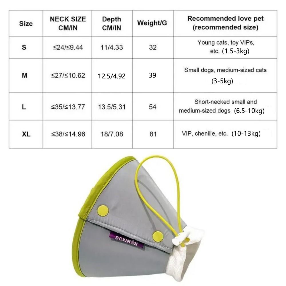 Lightweight Elizabethan Collars Anti-bite Cat Wound Recovery Sleeve Cute Cat Cone Collar Dogs