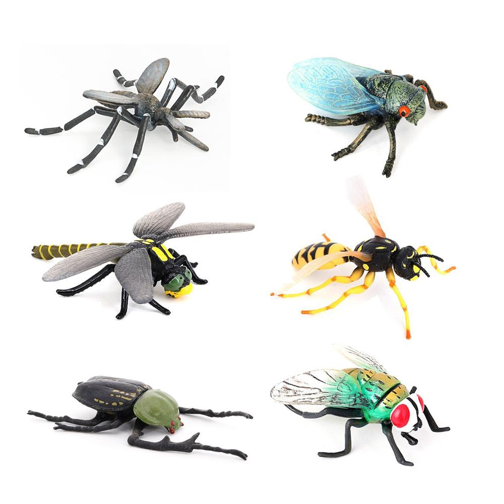 Insect Toy Miniature Insects Figures Animal Figurines Beetle Bee Spider Models Action Figure Plastic Animals Toys for Children