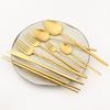 Gold Cutlery Set Matte 304 Stainless Steel Dinnerware Set Knife Cake Fork Spoon Chopsticks Silverware Kitchen Flatware Tableware